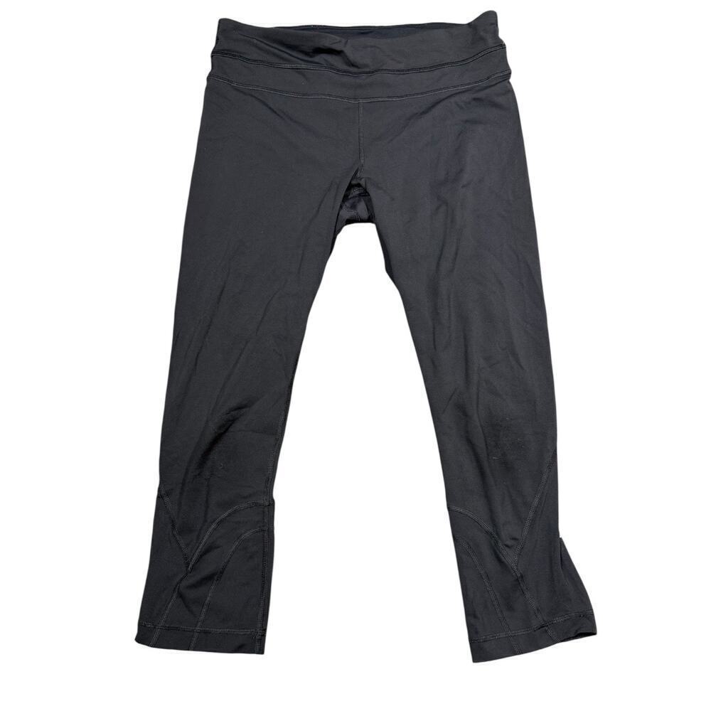 Lululemon Black Cropped Yoga Pants Size ~6 (No Tag)